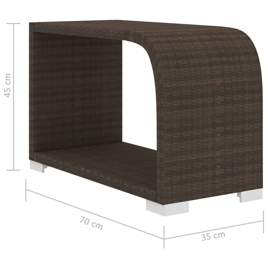 Salon de jardin 10 pcs avec coussins Résine tressée Marron - 16