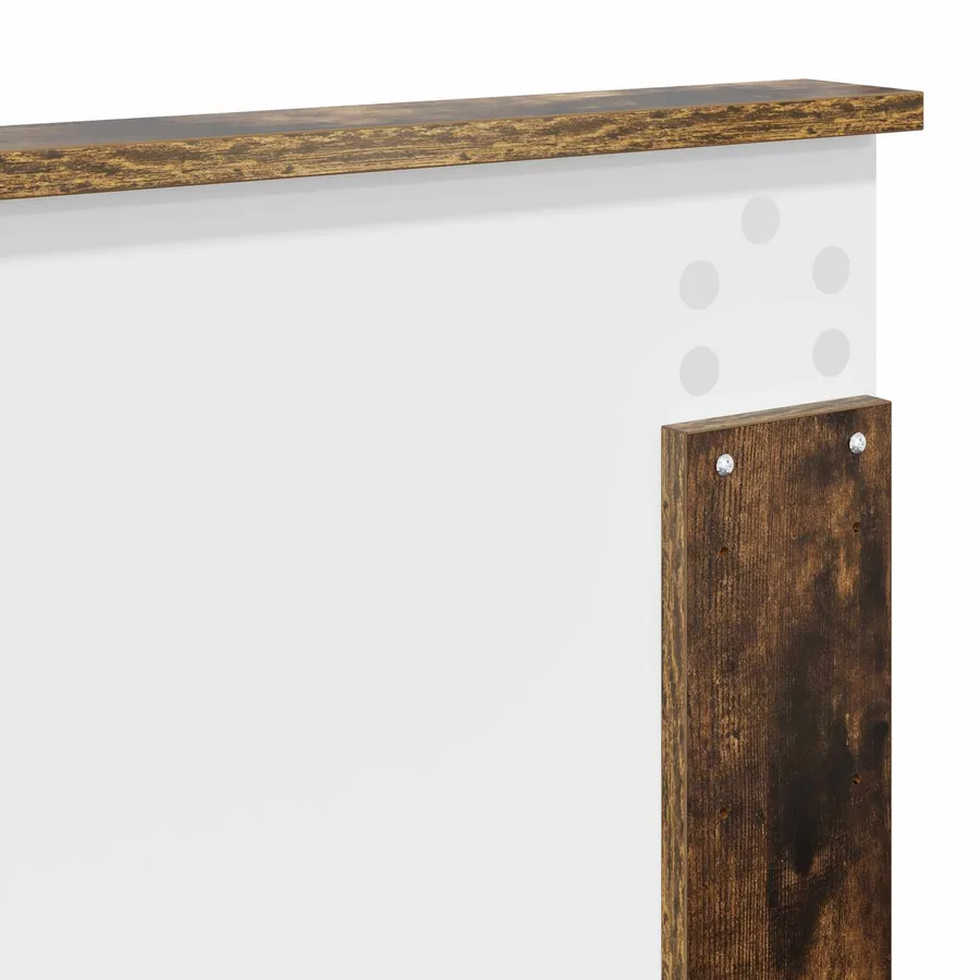 Cadre de lit Chêne fumé 150 x 200 cm Pin massif - 11