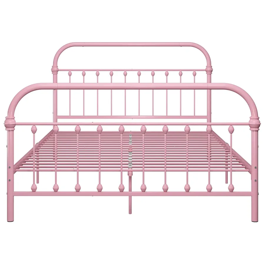 Cadre de lit sans matelas rose métal 120x200 cm - 3