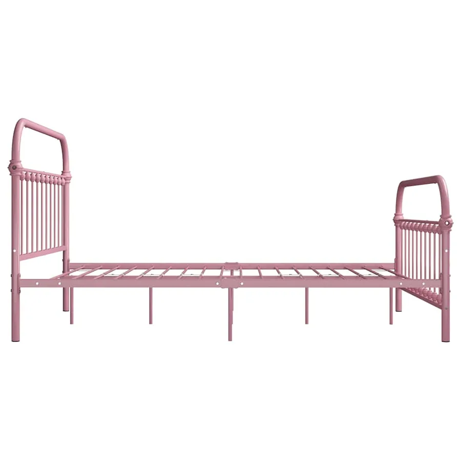Cadre de lit sans matelas rose métal 120x200 cm - 4