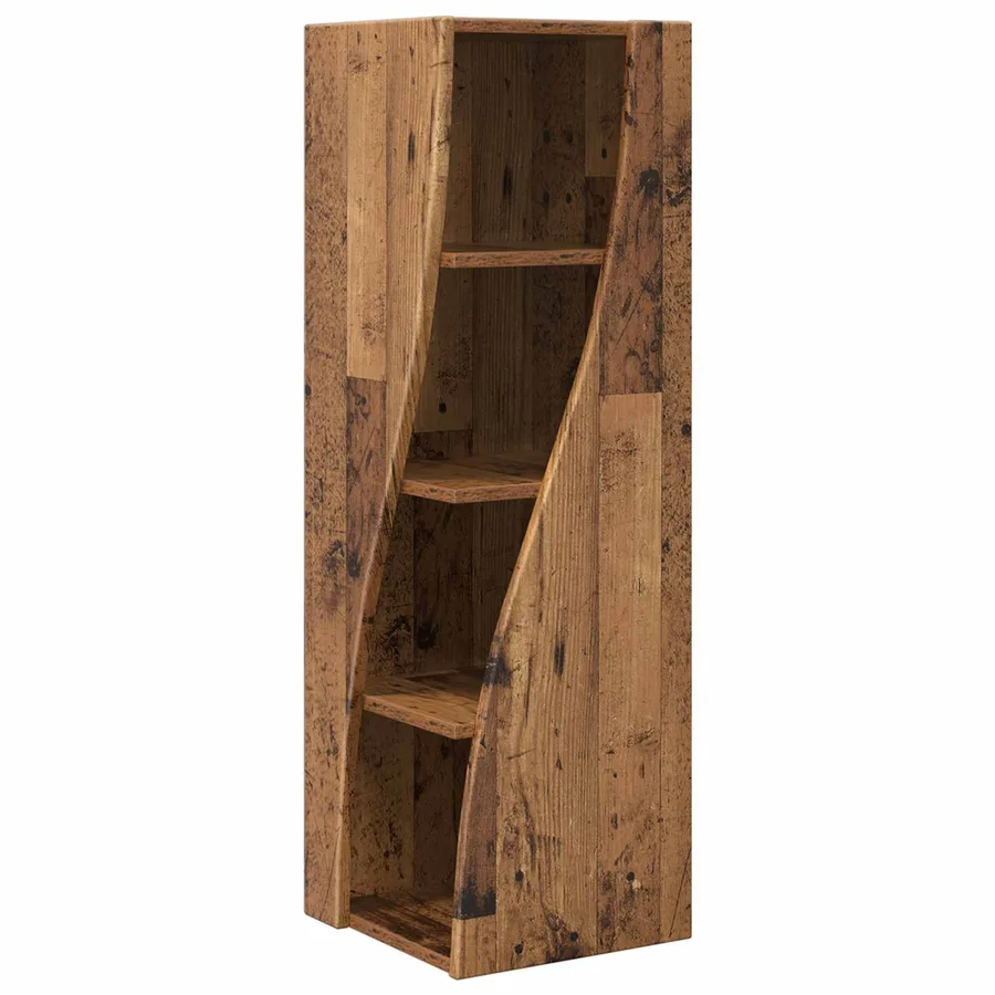 Meuble d'angle Bois ancien 32x32x102cm Bois d'ingénierie - 2