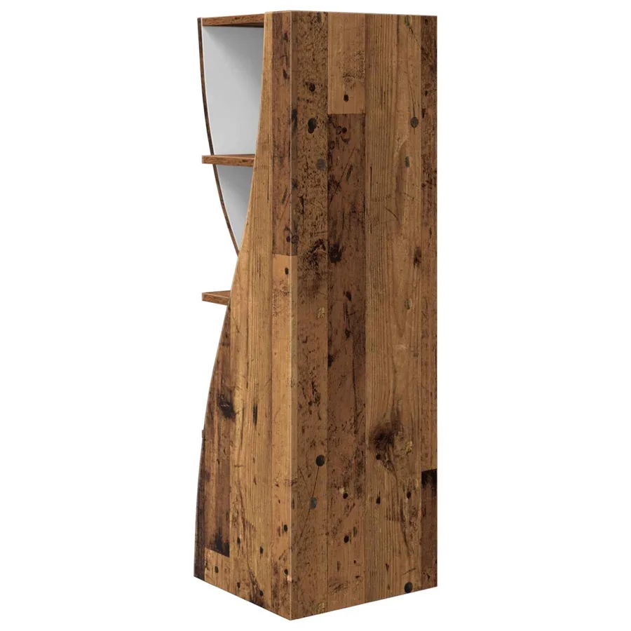 Meuble d'angle Bois ancien 32x32x102cm Bois d'ingénierie - 7