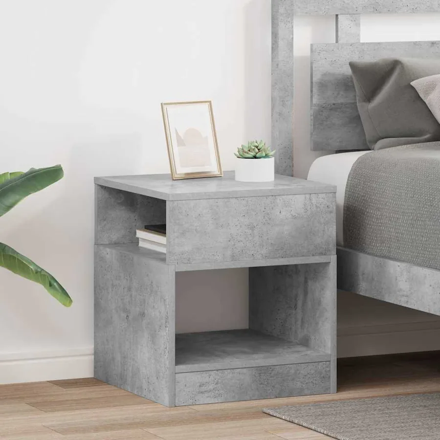 Table d'appoint 2 pcs Gris béton 40,5 x 40 x 45 cm