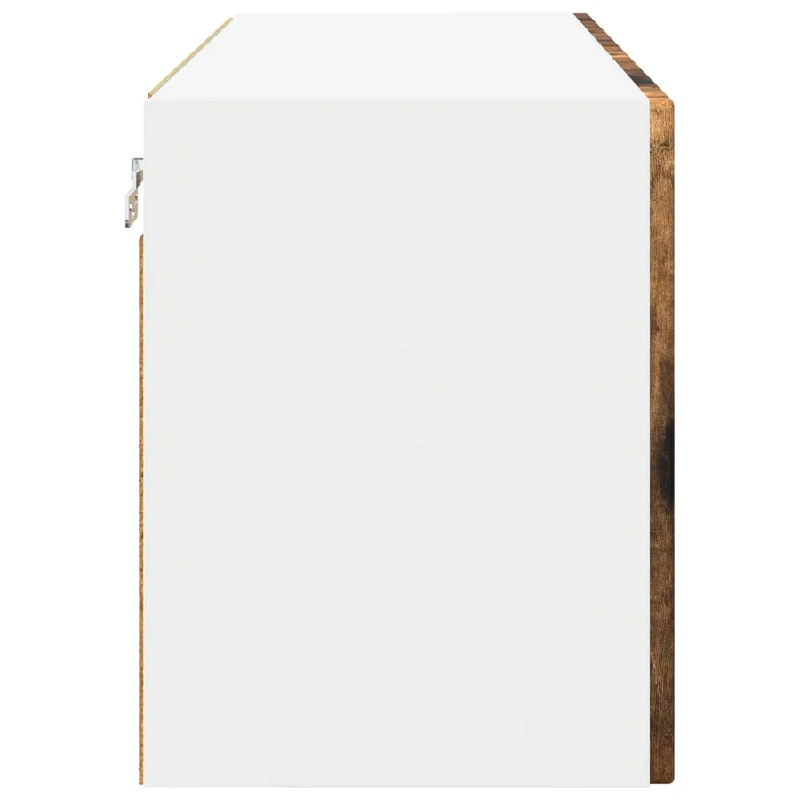 Cabinet en verre mural PORTO Chêne fumé 60 x 31 x 40 cm - 7