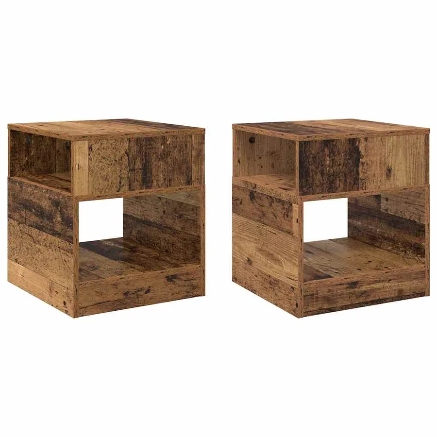 Table d'appoint 2 pcs Bois ancien 40,5 x 40 x 45 cm - 2