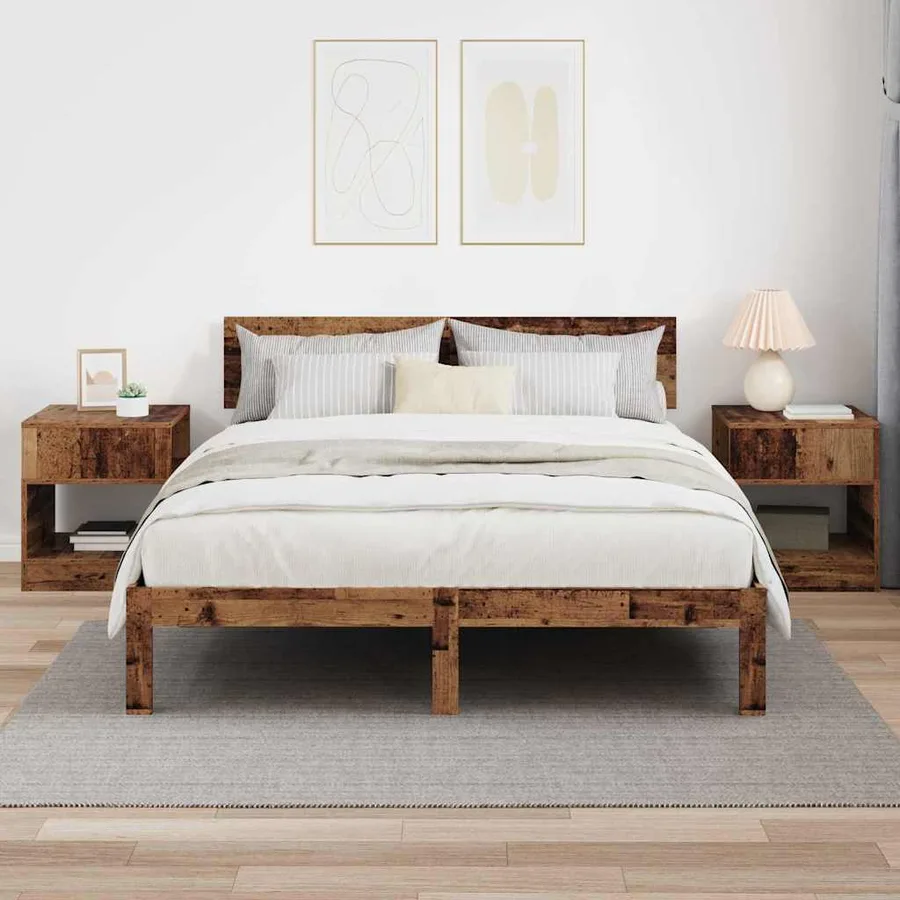 Table d'appoint 2 pcs Bois ancien 40,5 x 40 x 45 cm - 4