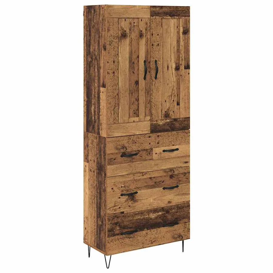 Haut Armoire Bois Ancien 69,5 x 34 x 180 cm Bois d'ingénierie - 2