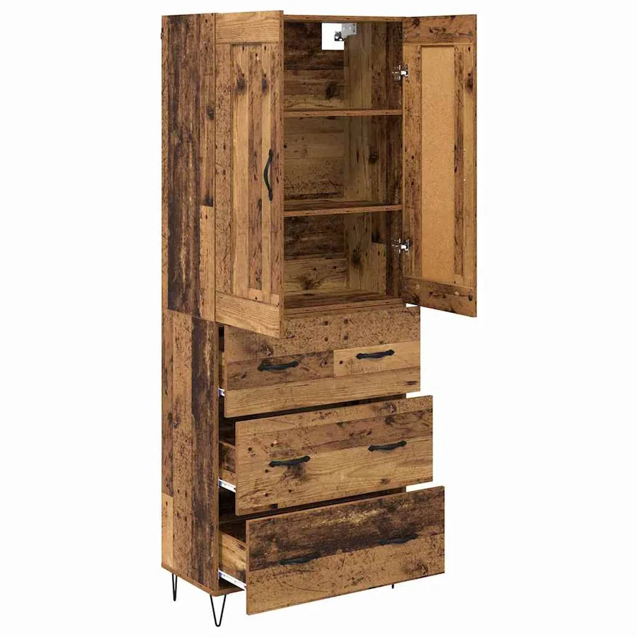 Haut Armoire Bois Ancien 69,5 x 34 x 180 cm Bois d'ingénierie - 5