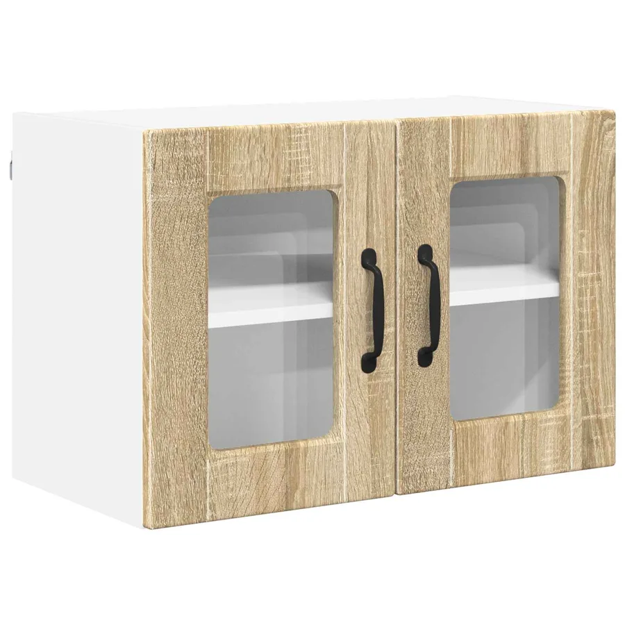 Cabinet en verre mural PORTO Chêne Sonoma 60 x 31 x 40 cm - 2