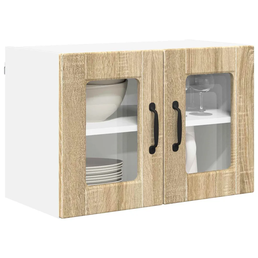 Cabinet en verre mural PORTO Chêne Sonoma 60 x 31 x 40 cm - 3