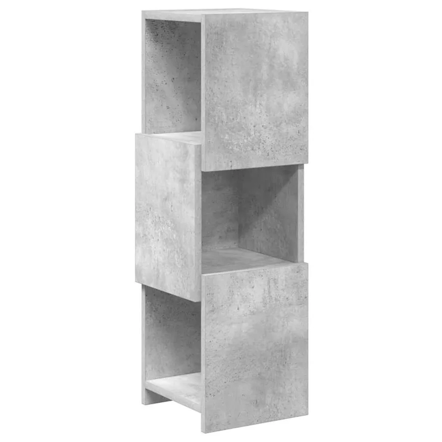 Meuble d'angle Gris béton 25,5x25x80cm Bois d'ingénierie - 2