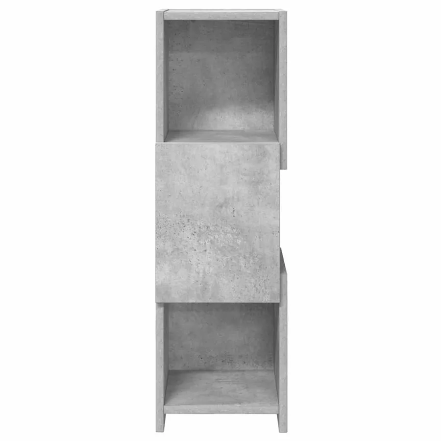 Meuble d'angle Gris béton 25,5x25x80cm Bois d'ingénierie - 6