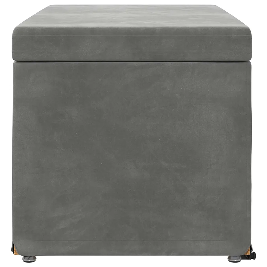 Tabouret Gris foncé 81 x 41 x 40 cm Velours et Bois Composite - 5