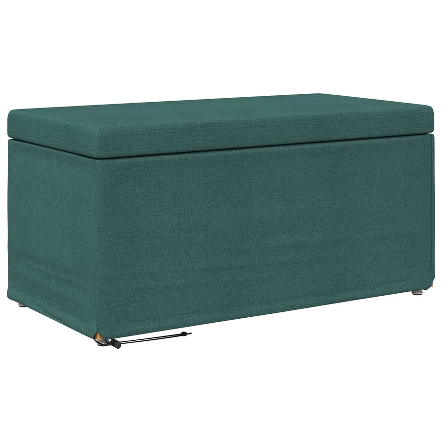 Tabouret Vert foncé 81 x 41 x 40 cm Tissu et bois stratifié - 2