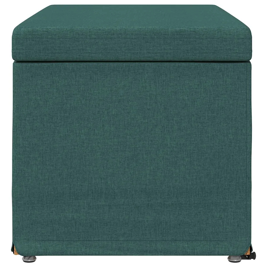 Tabouret Vert foncé 81 x 41 x 40 cm Tissu et bois stratifié - 5