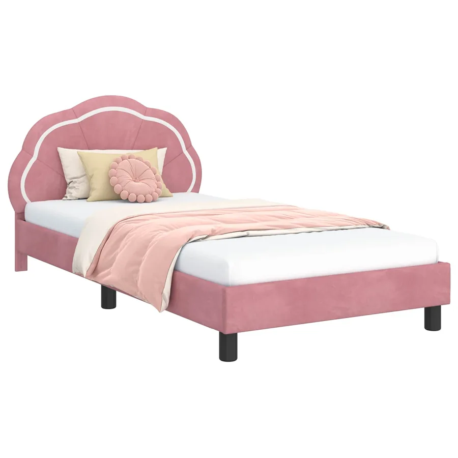 Cadre de lit pour enfants avec tête de lit Rose 80 x 200 cm - 2