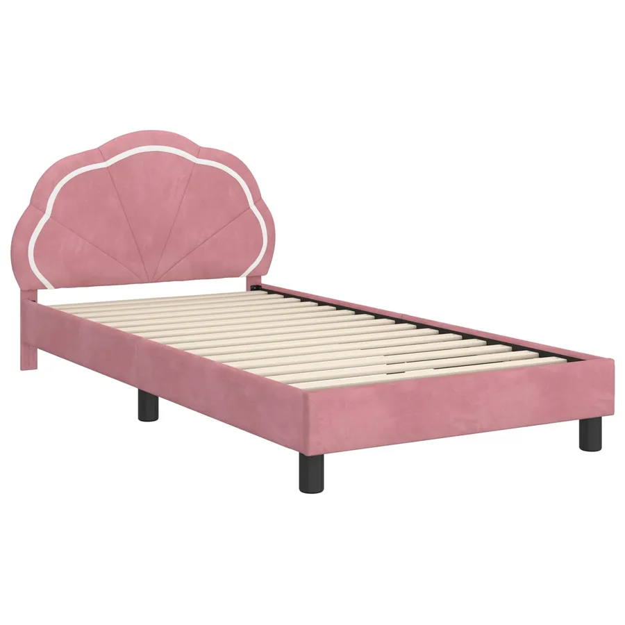 Cadre de lit pour enfants avec tête de lit Rose 80 x 200 cm - 4