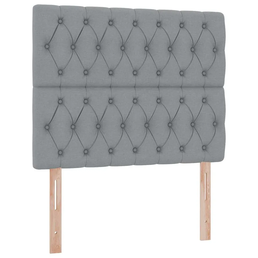 Lit de rangement LED avec matelas Gris clair 120 x 190 cm Tissu - 8