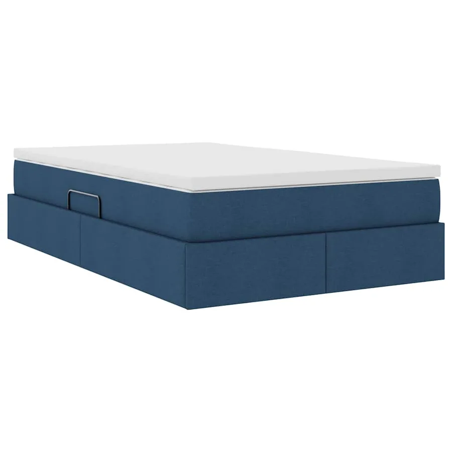 Lit avec rangement et matelas Bleu 120 x 200 cm Polyester - 5