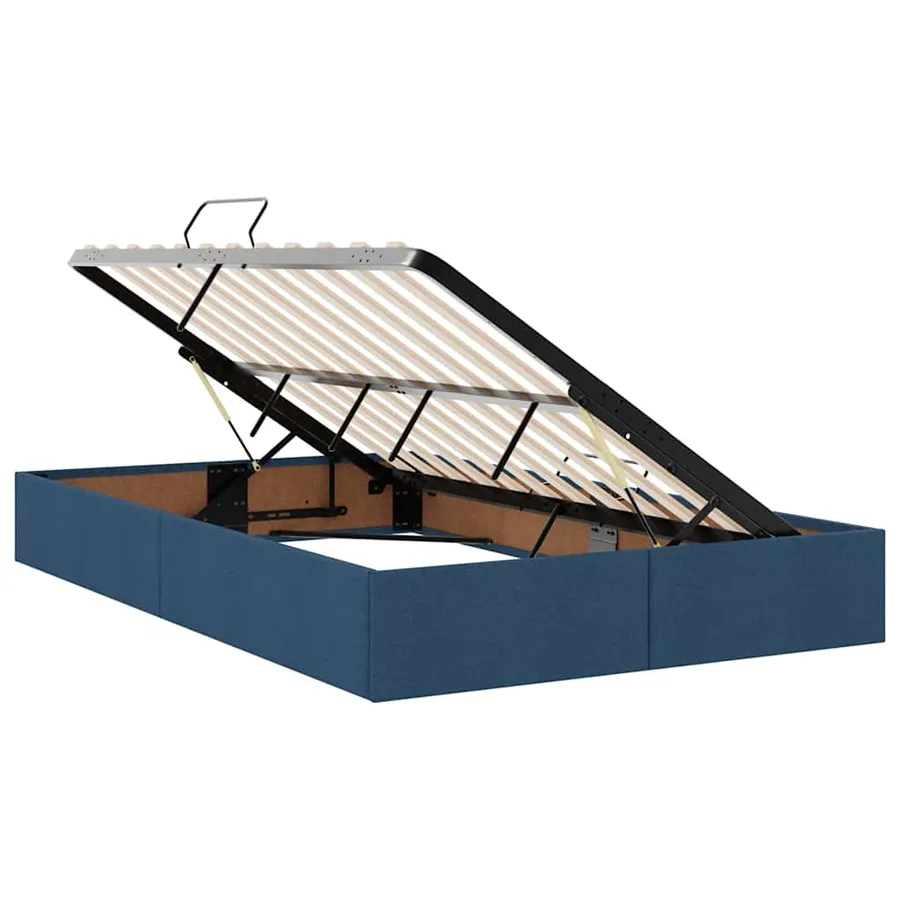 Lit avec rangement et matelas Bleu 120 x 200 cm Polyester - 6