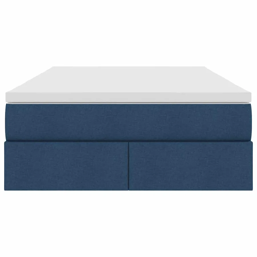 Lit avec rangement et matelas Bleu 120 x 200 cm Polyester - 7