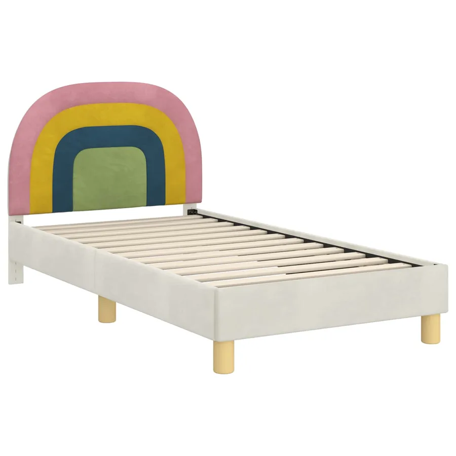 Cadre de lit pour enfants avec tête de lit Crème 80 x 160 cm - 4