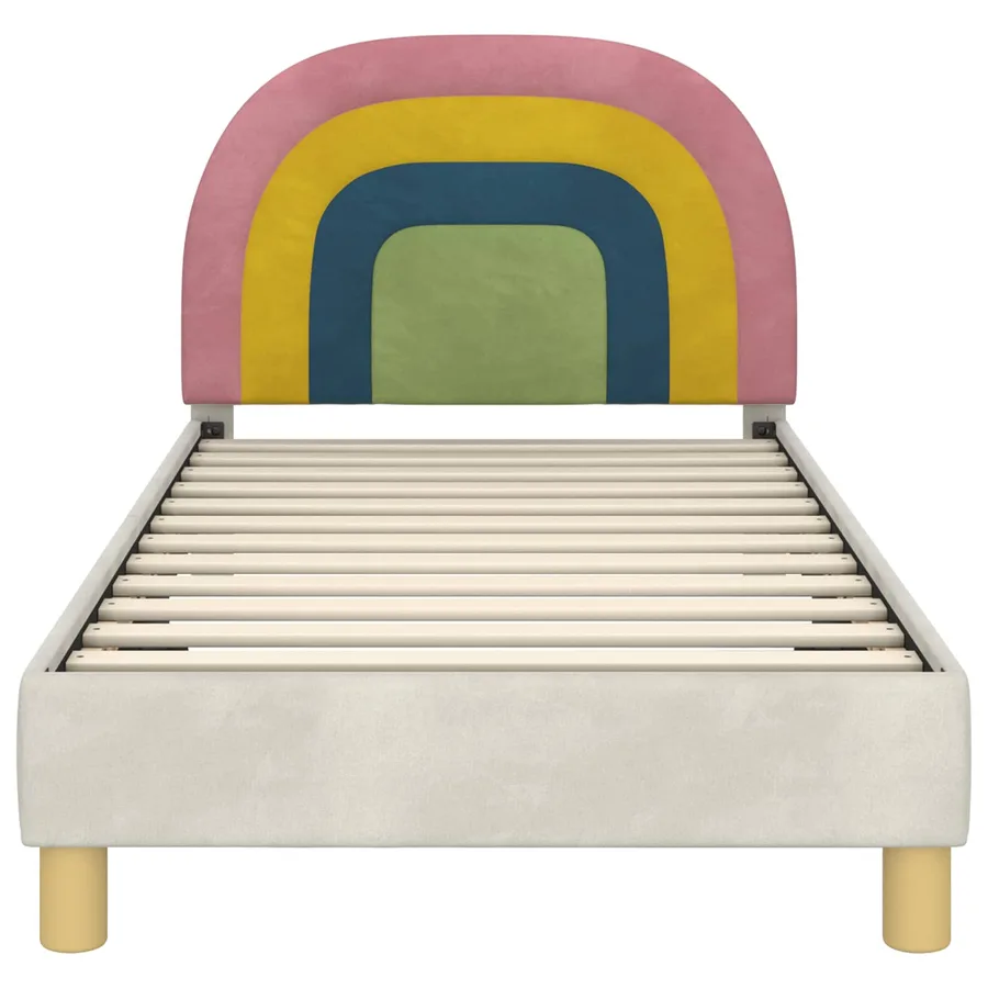 Cadre de lit pour enfants avec tête de lit Crème 80 x 160 cm - 5