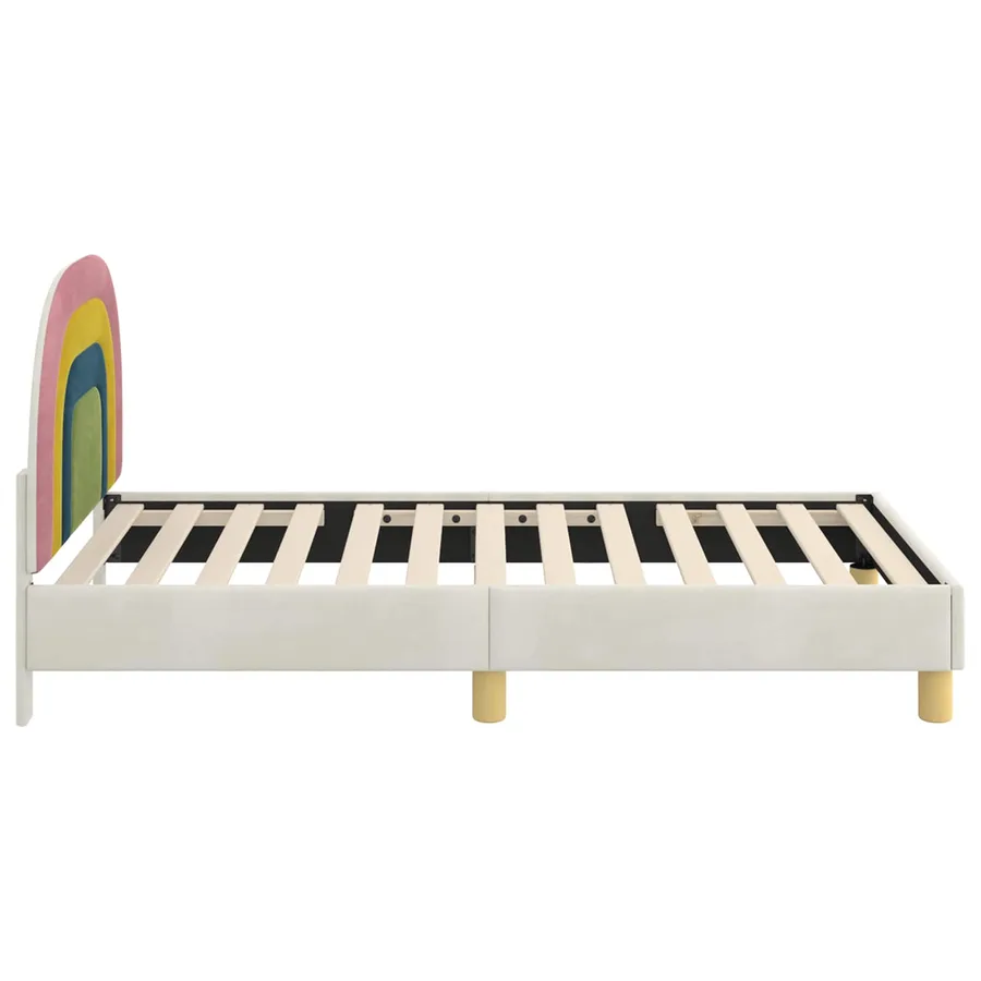 Cadre de lit pour enfants avec tête de lit Crème 80 x 160 cm - 6