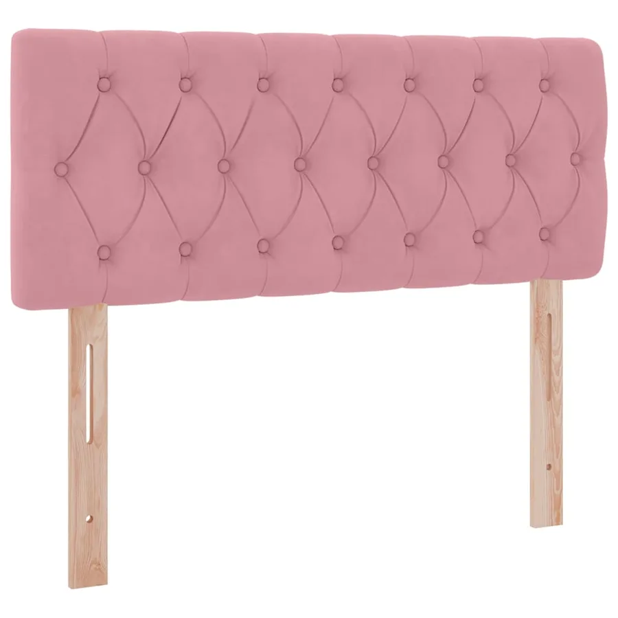 Lit de Rangement avec matelas Rose 120 x 190 cm Velours - 9