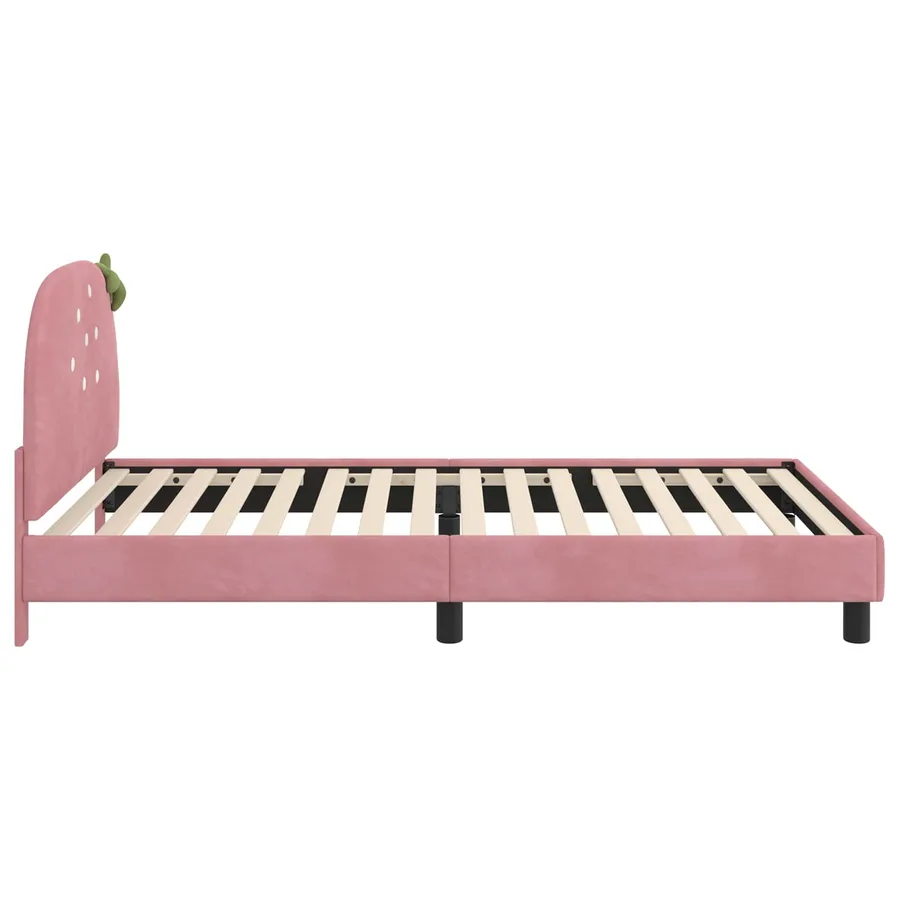 Cadre de lit pour enfants avec tête de lit Rose 90 x 190 cm - 6