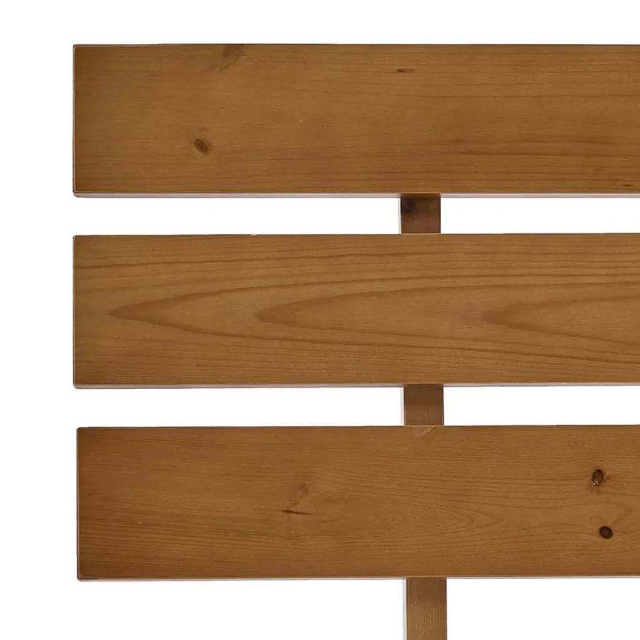 Cadre de lit sans matelas marron miel 120x200 cm pin massif - 6