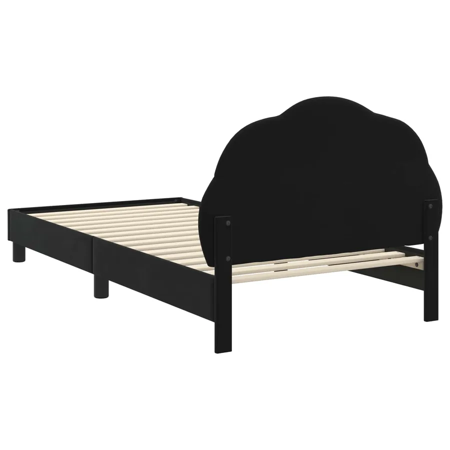 Cadre de lit pour enfants avec tête de lit Noir 90 x 200 cm - 7