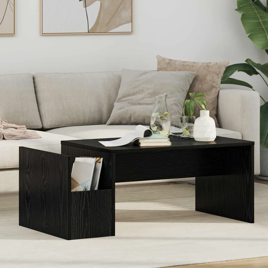 Table basse Chêne noir 90 x 45 x 35 cm Bois d'ingénierie