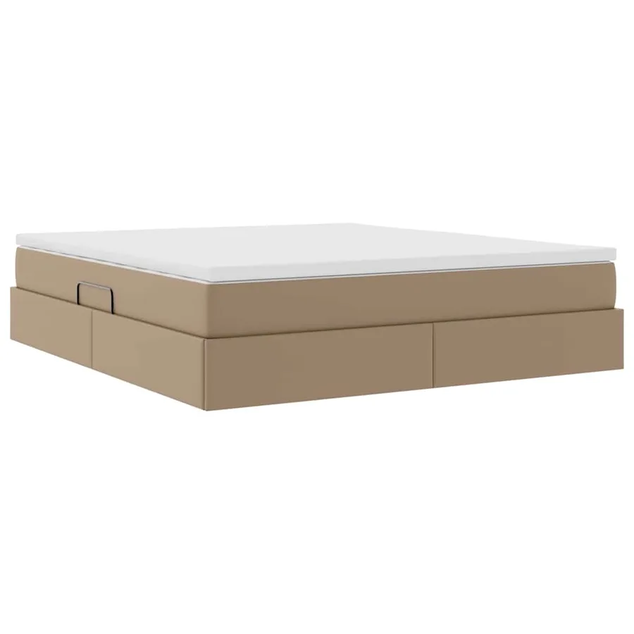 Lit avec rangement et matelas Cappuccino 160 x 200 cm - 5