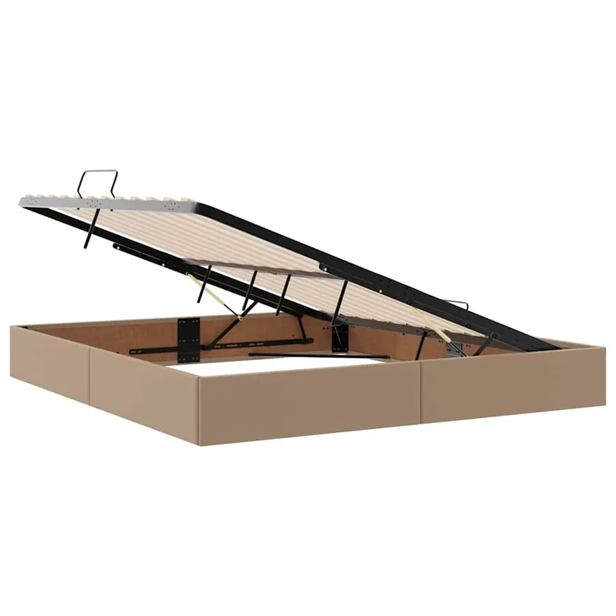 Lit avec rangement et matelas Cappuccino 160 x 200 cm - 6
