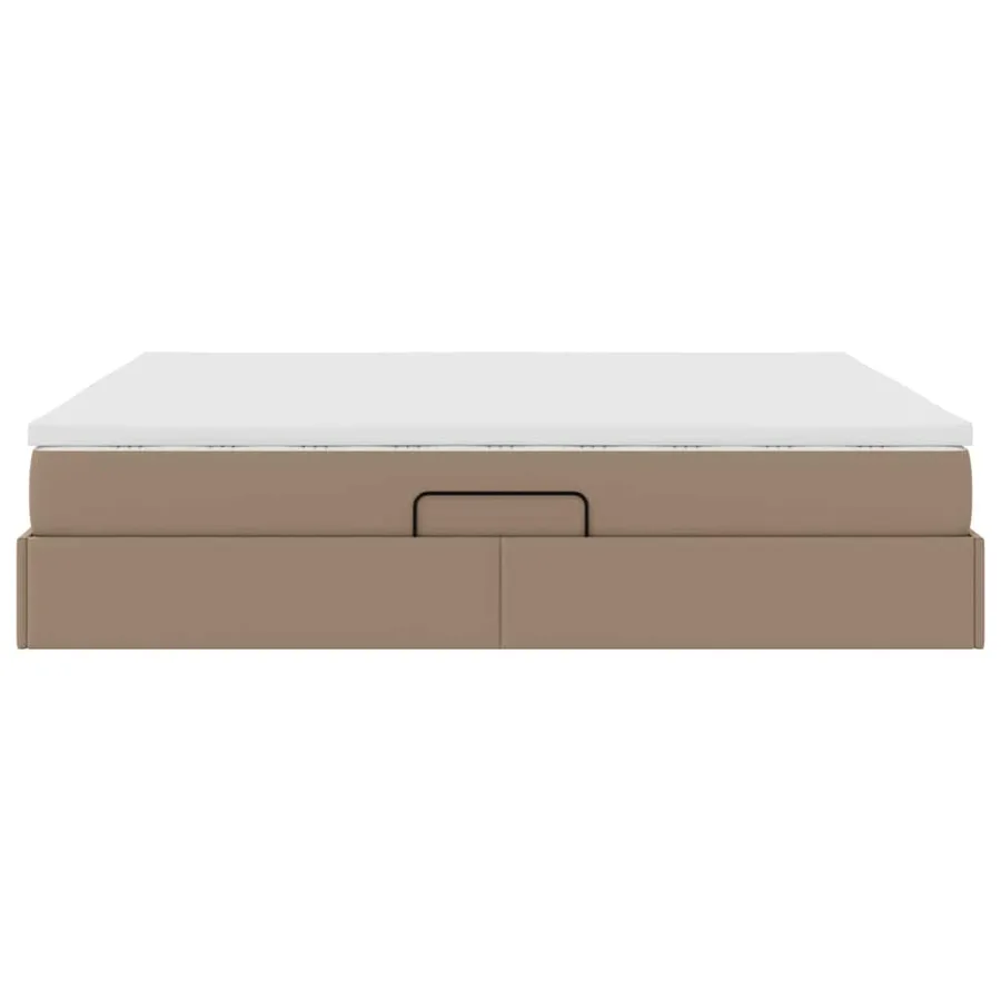 Lit avec rangement et matelas Cappuccino 160 x 200 cm - 9