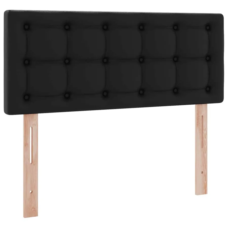 Lit avec rangement et matelas Noir 120 x 190 cm Simili cuir - 9
