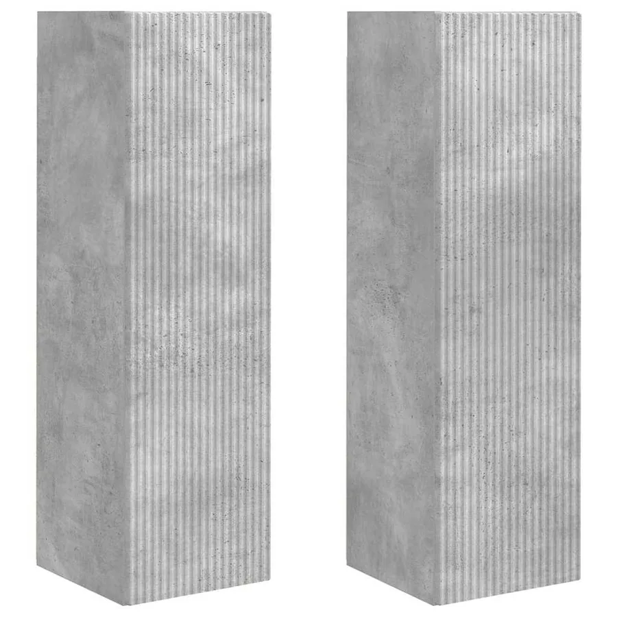 Meuble TV mural 2 pcs Béton 30 x 31 x 100 cm Bois d'ingénierie - 2