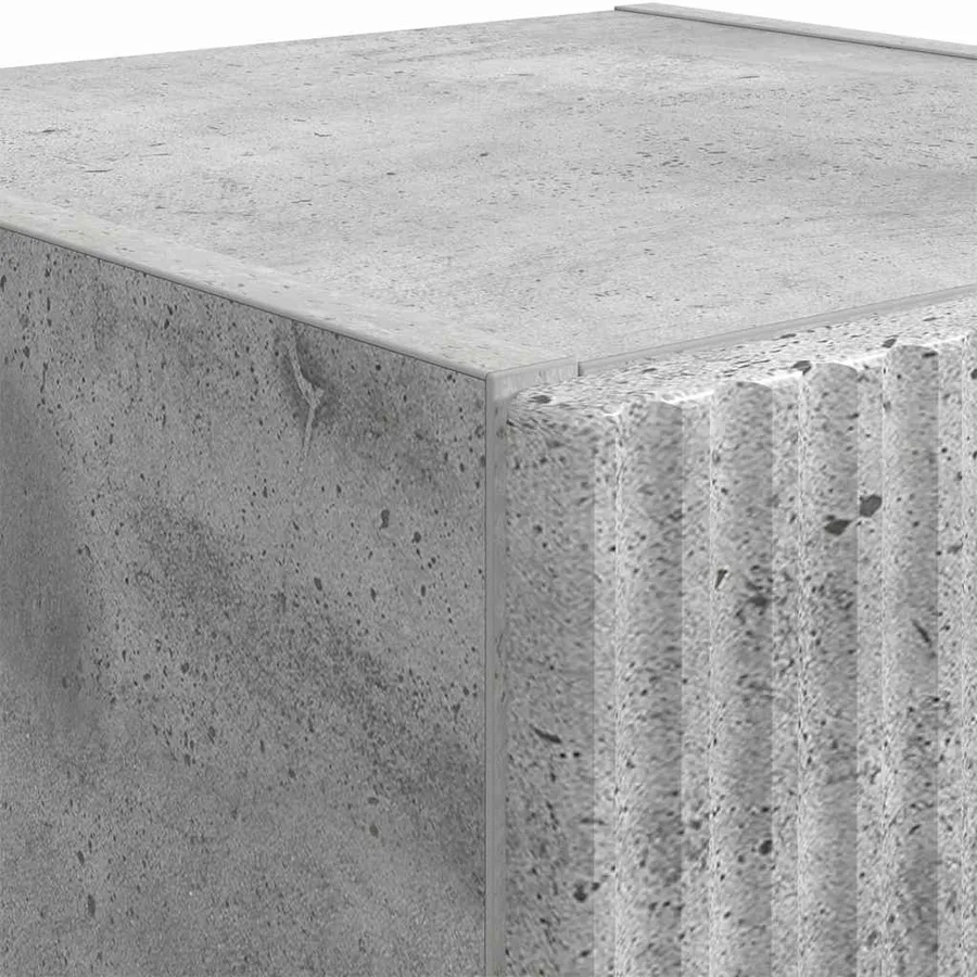 Meuble TV mural 2 pcs Béton 30 x 31 x 100 cm Bois d'ingénierie - 8
