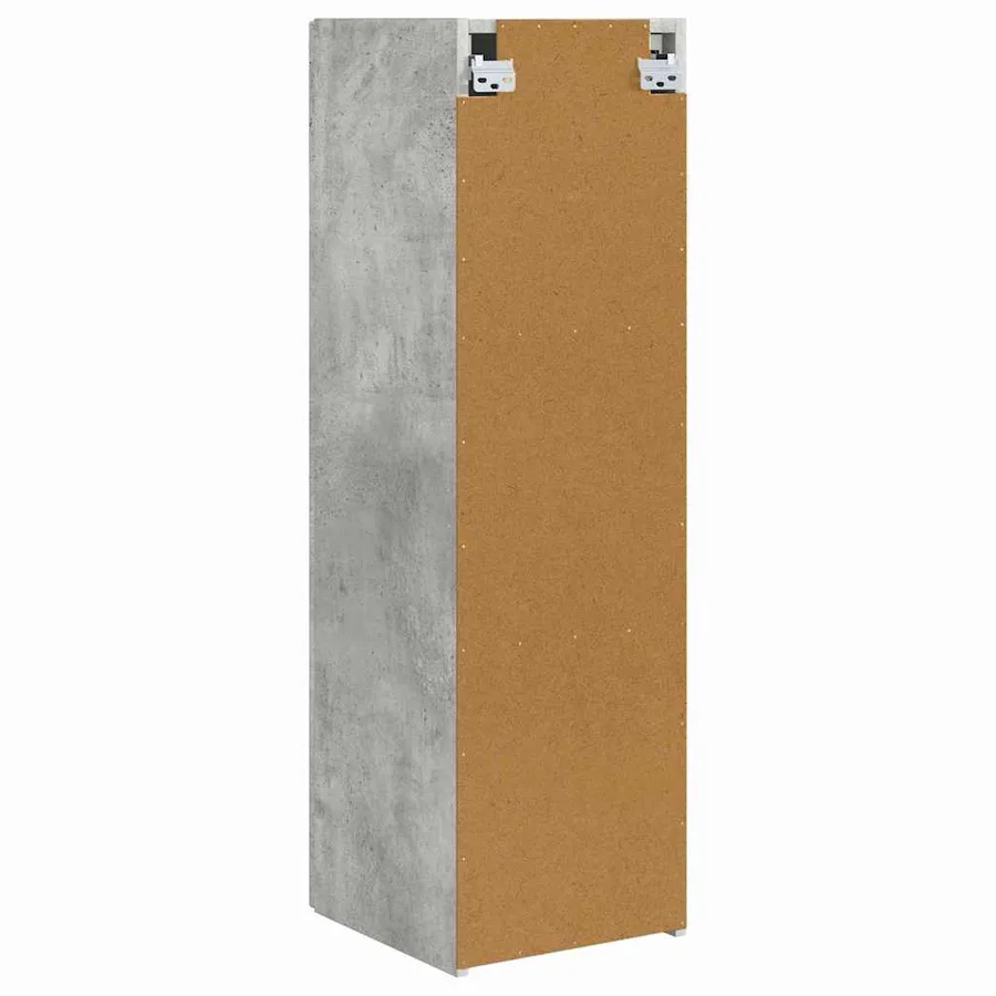 Meuble TV mural 2 pcs Béton 30 x 31 x 100 cm Bois d'ingénierie - 9