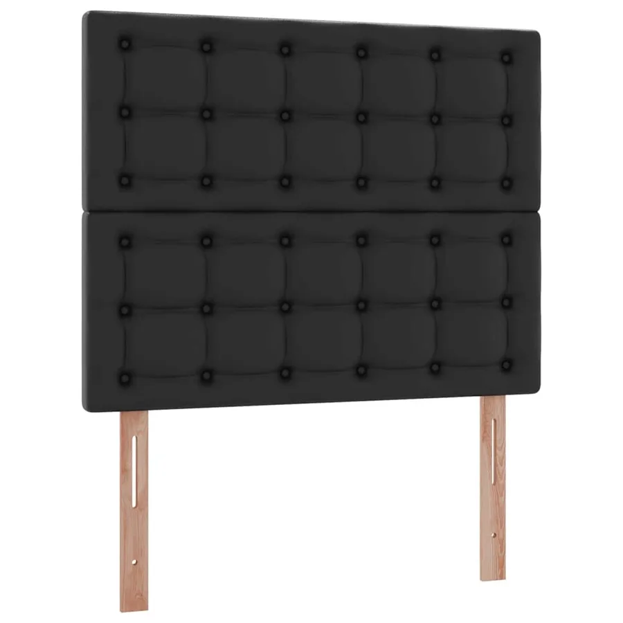 Lit avec rangement et LED Noir 120 x 190 cm Simili cuir - 8