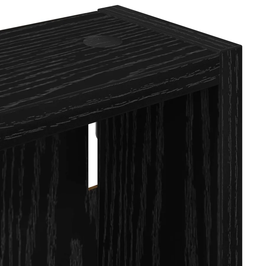 Armoire murale de salle de bain Chêne Noir 30 x 10 x 50 cm - 9