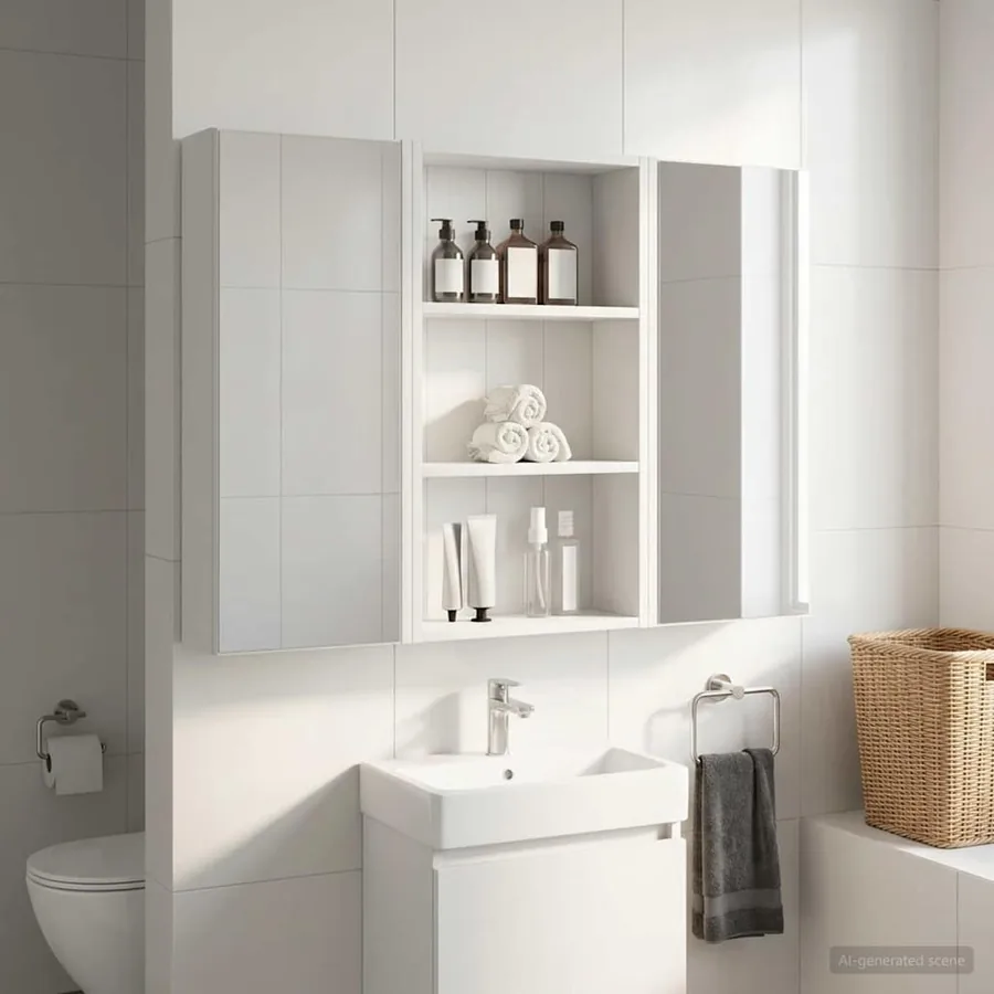 Armoire murale de salle de bain Blanc 40 x 14 x 70 cm