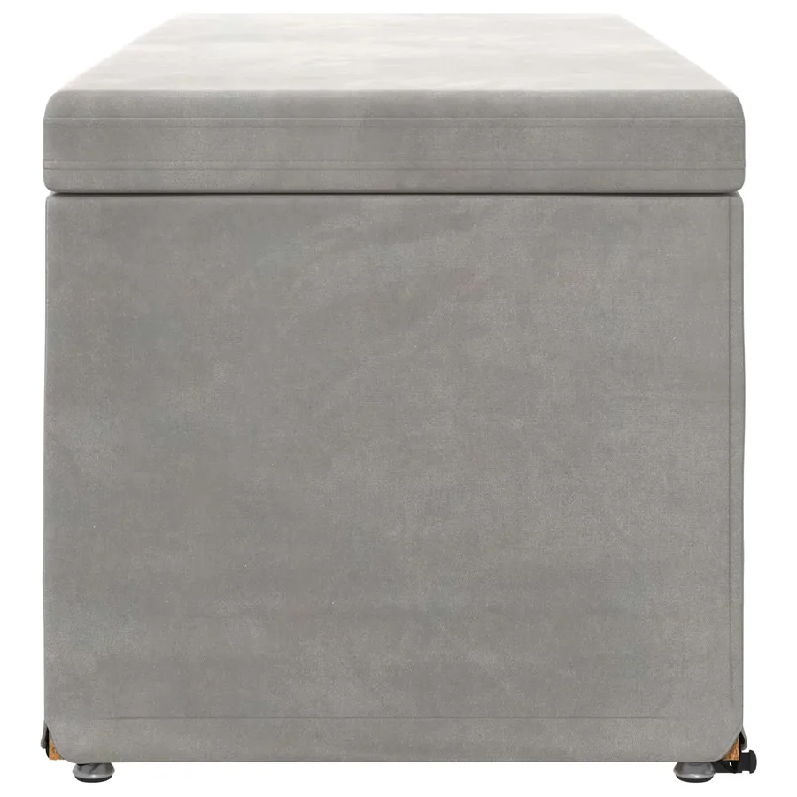 Tabouret Gris clair 101 x 41 x 40 cm Velours et Bois Composite - 5