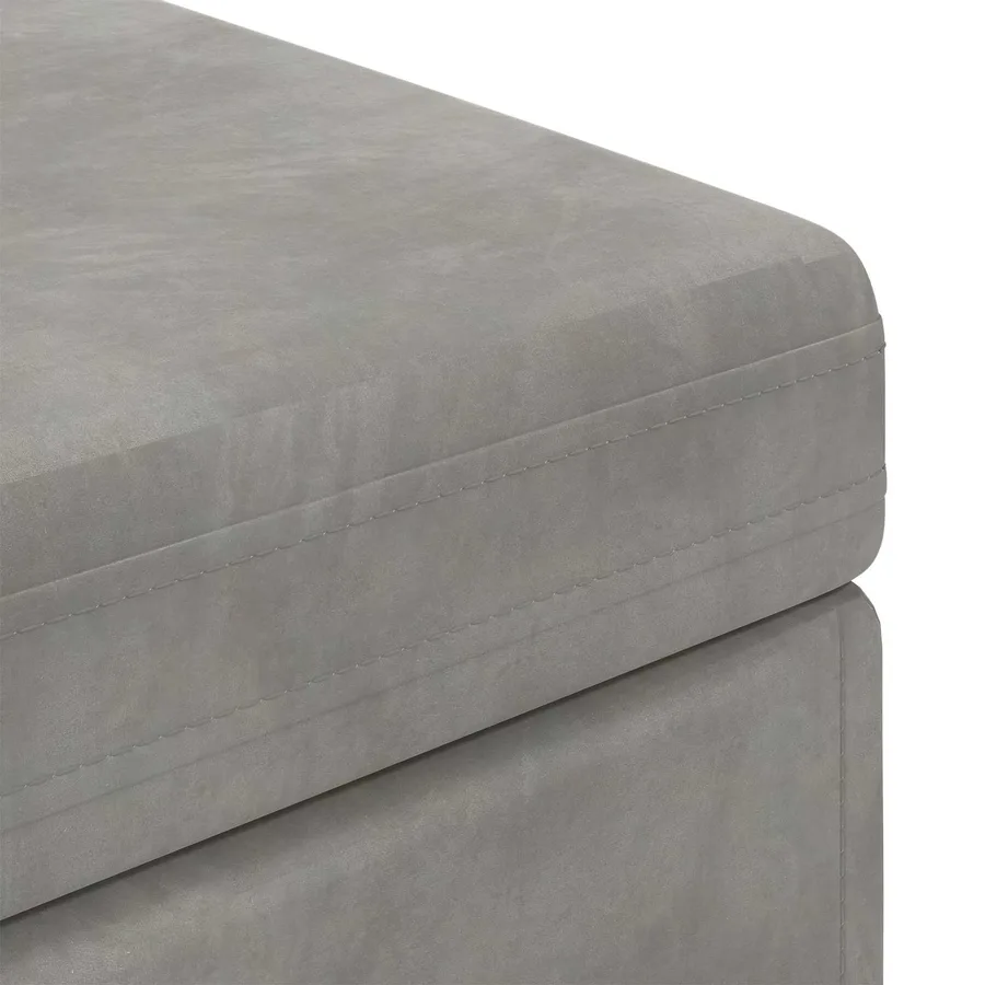 Tabouret Gris clair 101 x 41 x 40 cm Velours et Bois Composite - 6