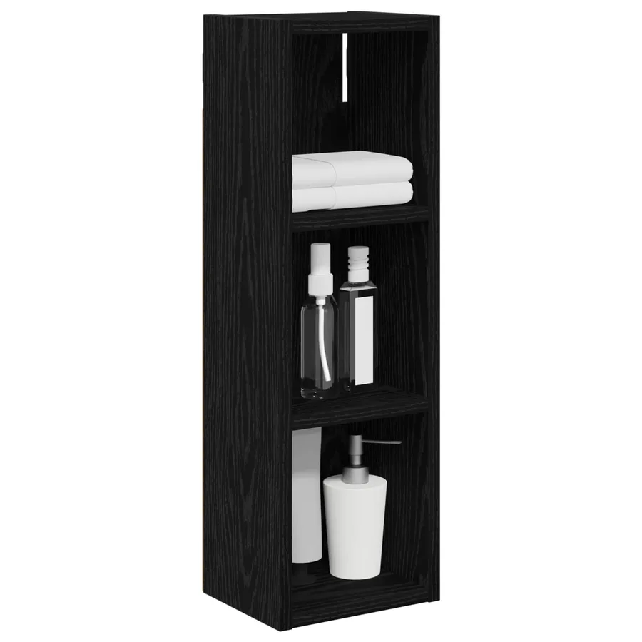 Armoire murale de salle de bain Chêne Noir 20 x 16 x 62,5 cm - 3