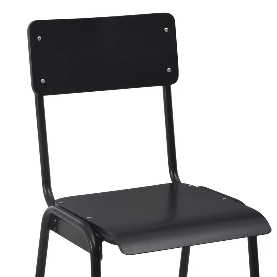 Mobilier de bar 3 pcs Acier Noir - 12