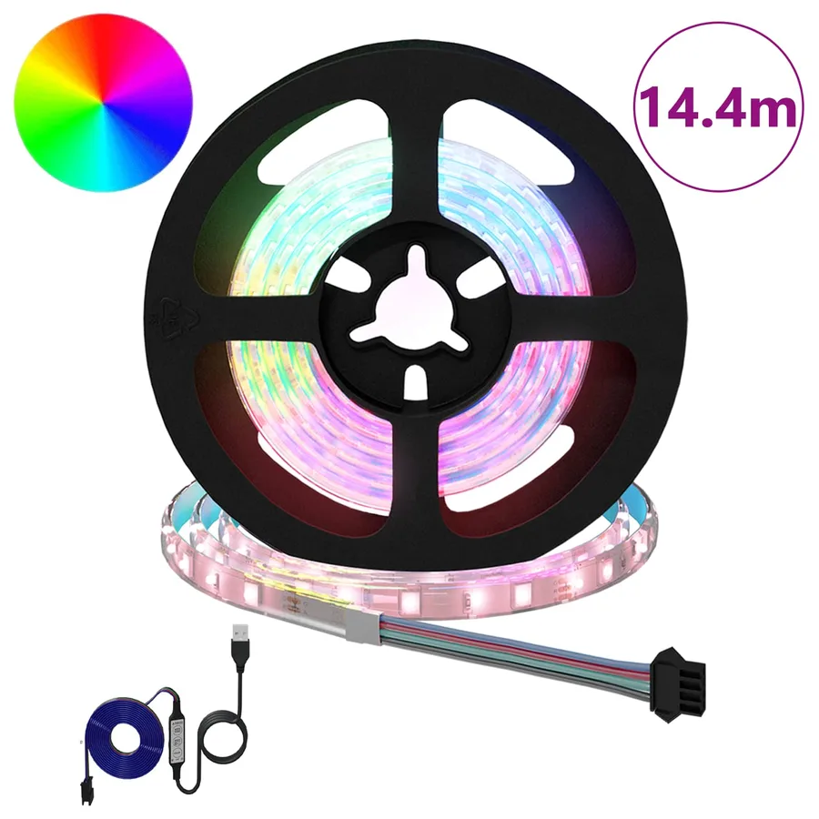 Bande LED 12 pcs Noir et Transparent 1200 mm - 2
