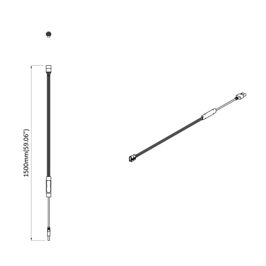 Bande LED 12 pcs Noir et Transparent 1200 mm - 8