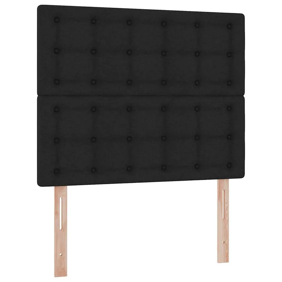 Lit de rangement LED avec matelas Noir 120 x 200 cm Tissu - 8